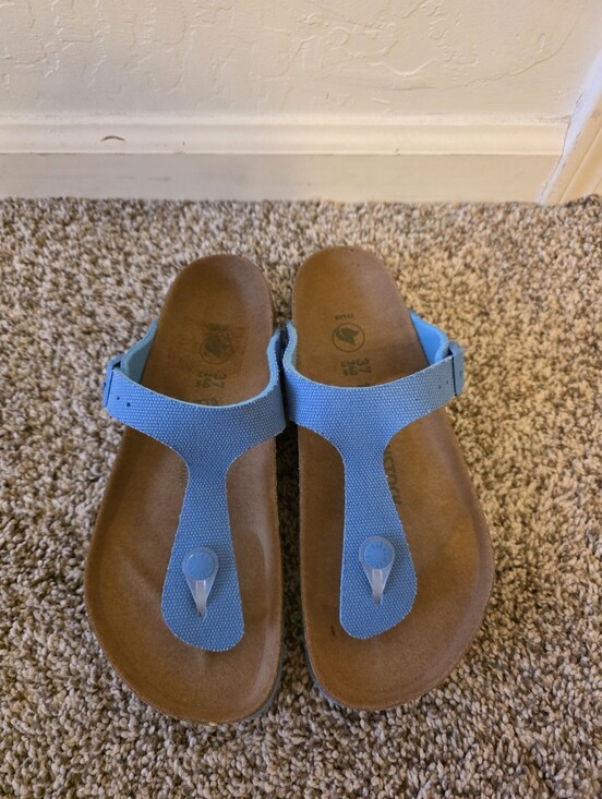 Birkenstock Shoes - NWOT Birkenstock Gizeh Thong Blue Sandals Size 37 EU